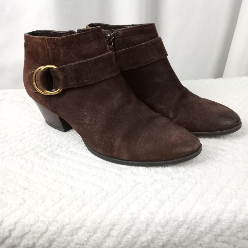 Franco Sarto Brown Leather Booties 6M